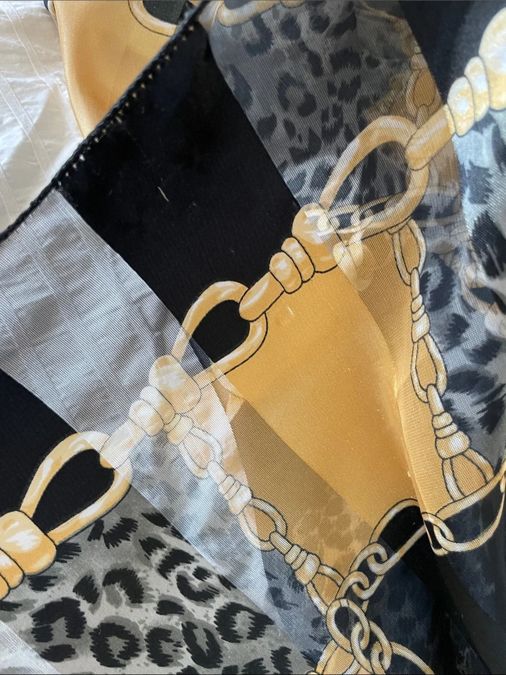 Leopard Chain Print Scarf